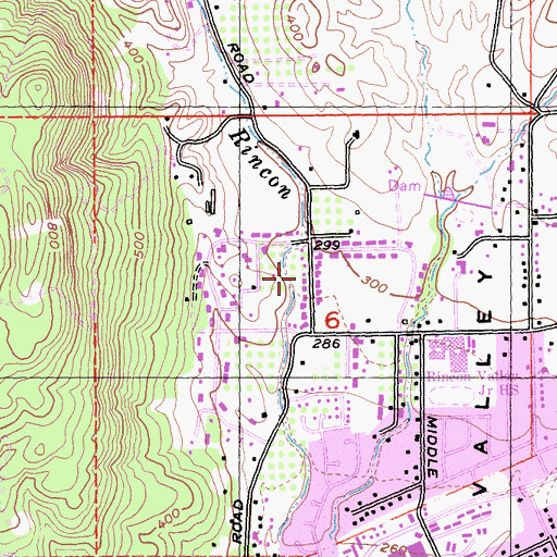 Topographic Map of Higham Family School, CA