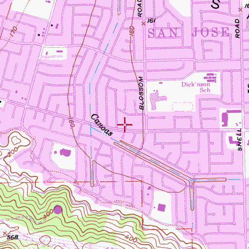 Topographic Map of Apostles Lutheran School, CA