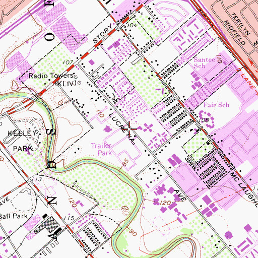 Topographic Map of Robert F Kennedy Elementary School, CA