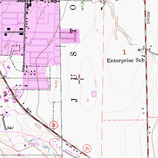 Topographic Map of Cerra Vista Elementary School, CA