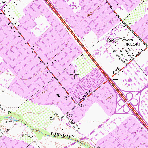Topographic Map of Windmill Springs Elementary School, CA