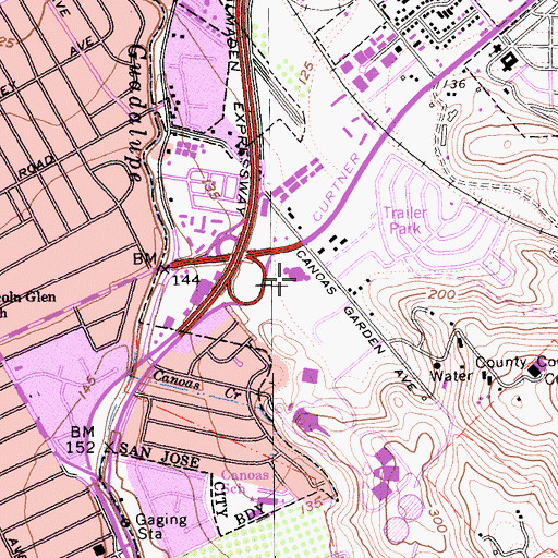 Topographic Map of Cathedral of Faith Learning Center, CA