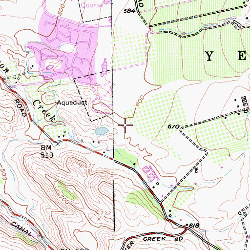 Topographic Map of Evergreen Elementary School, CA