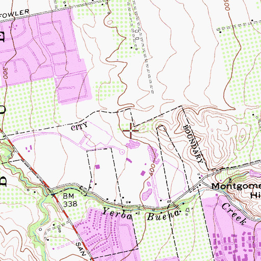 Topographic Map of Cedar Grove Elementary School, CA