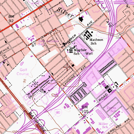 Topographic Map of San Jose Community Christian School, CA