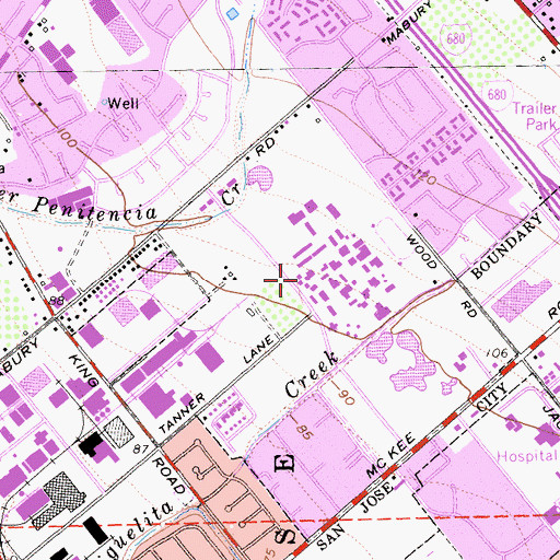 Topographic Map of Pegasus High School, CA