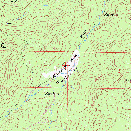 Topographic Map of Woolstalf Meadow, CA