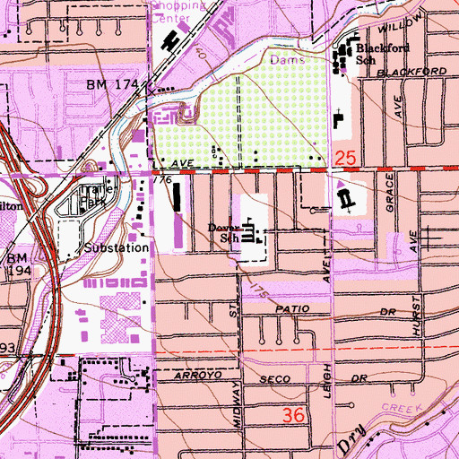 Topographic Map of San Jose Christian School, CA