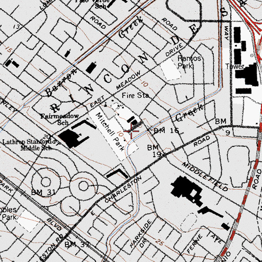 Topographic Map of Achieve Kids School, CA