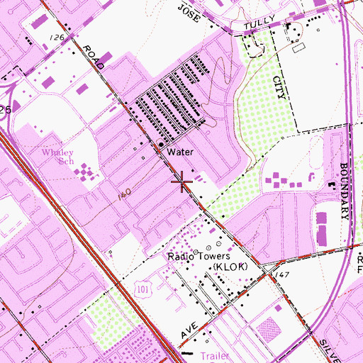 Topographic Map of Liberty Baptist School, CA