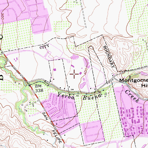 Topographic Map of Genesis High School, CA