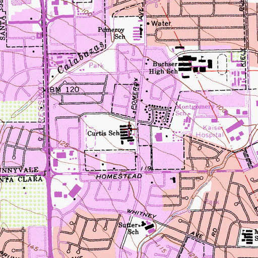 Topographic Map of Neighborhood Christian Center, CA