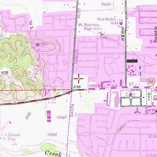 Topographic Map of Pacific West Christian Academy, CA