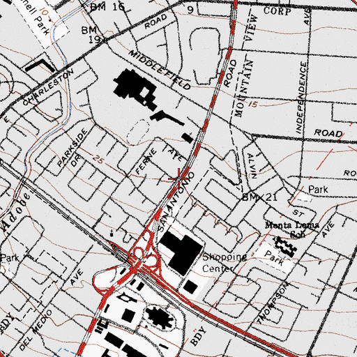 Topographic Map of Gideon Hausner Jewish Day School, CA