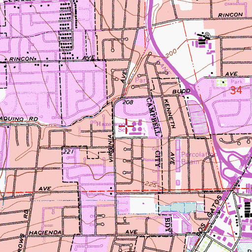 Topographic Map of Canyon Heights Academy, CA