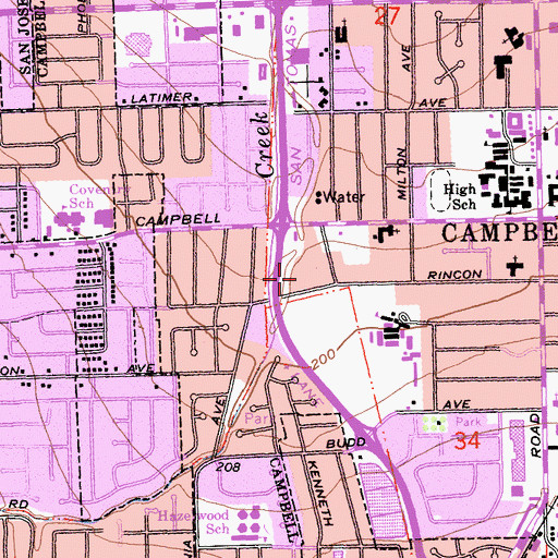 Topographic Map of Centro Armonia Spanish Immersion School, CA