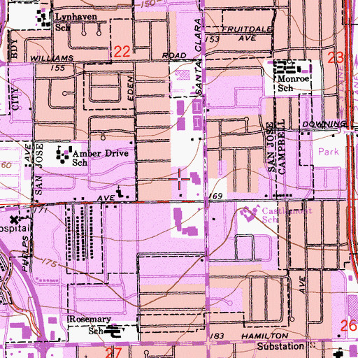 Topographic Map of Bryman College, CA