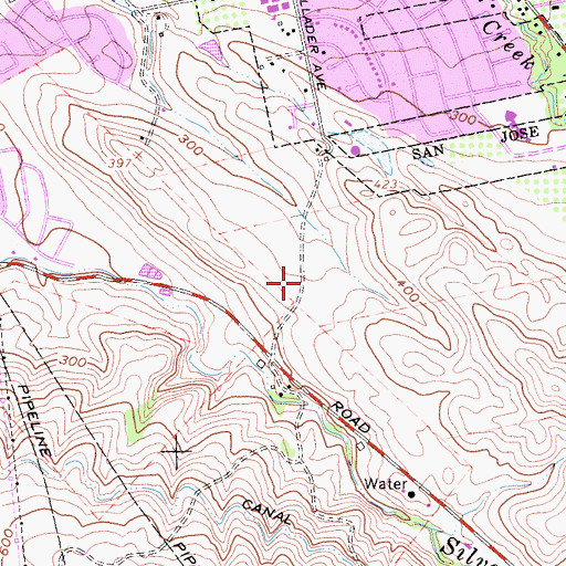 Topographic Map of James F Smith Elementary School, CA