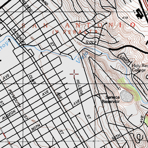 Topographic Map of Leadership Public Schools Oakland, CA