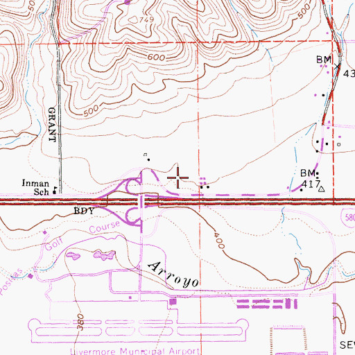 Topographic Map of Livermore Learning Center, CA