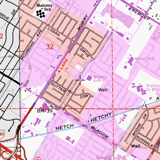 Topographic Map of Circle of Independent Learning School, CA