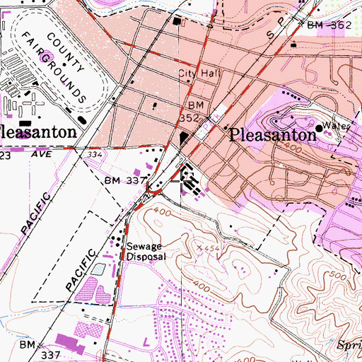 Topographic Map of Horizon High School, CA