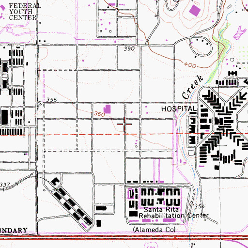 Topographic Map of James Dougherty Elementary School, CA