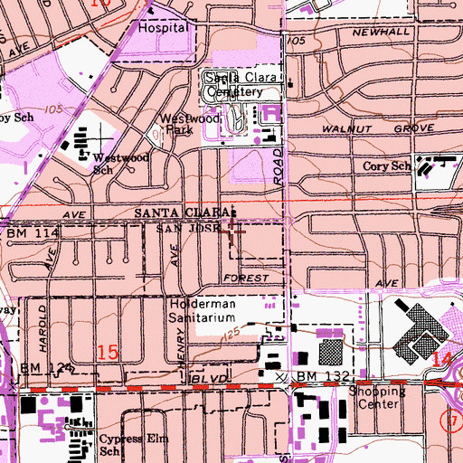 Topographic Map of Pacific Autism Center for Education School, CA