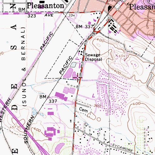 Topographic Map of Where Music Begins Academy of Music Education, CA