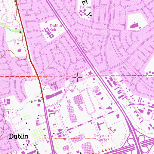Topographic Map of Zinn Piano Academy and Lab School, CA
