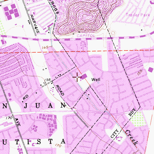 Topographic Map of Rachel Carson Elementary School, CA