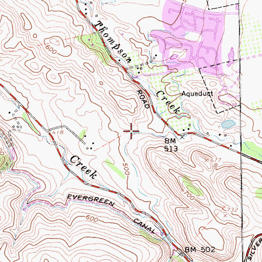 Topographic Map of Silver Oak Elementary School, CA