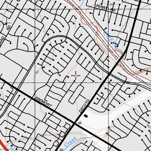 Topographic Map of Warwick Elementary School, CA