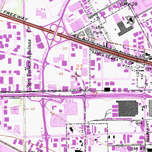 Topographic Map of Granada Islamic School, CA