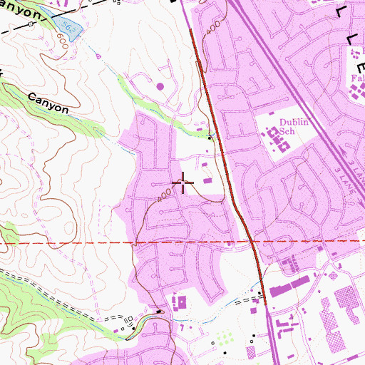 Topographic Map of Saint Raymond Catholic School, CA
