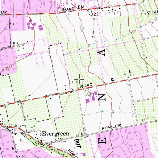 Topographic Map of Mount Pleasant High School, CA