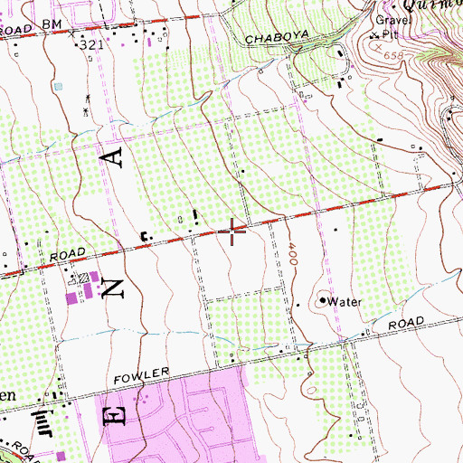 Topographic Map of Ida Jew Elementary School, CA