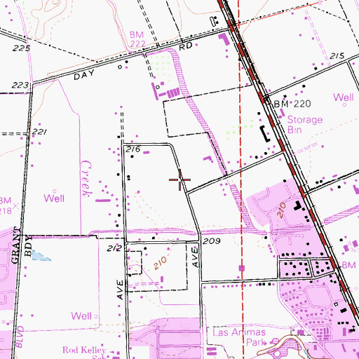 Topographic Map of Antonio Del Buono Elementary School, CA