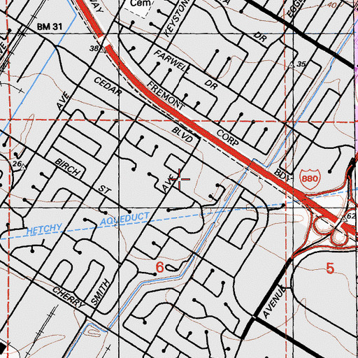 Topographic Map of Stellar Academy, CA