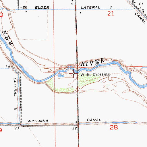 Topographic Map of Wulfs Crossing, CA
