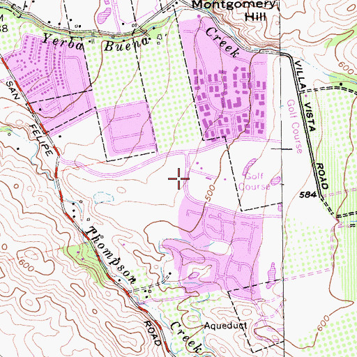 Topographic Map of Millbrook Elementary School, CA