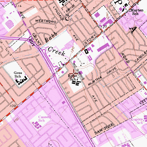 Topographic Map of Achieve Kids School, CA