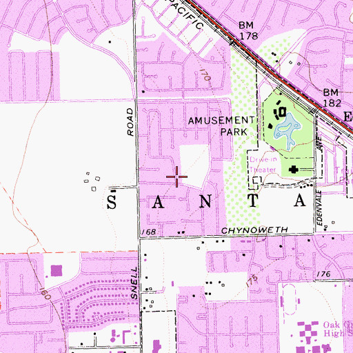 Topographic Map of Hayes Elementary School, CA