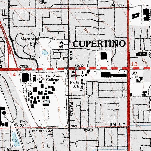 Topographic Map of Villa Montessori School, CA
