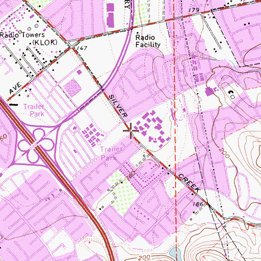 Topographic Map of Apollo High School, CA