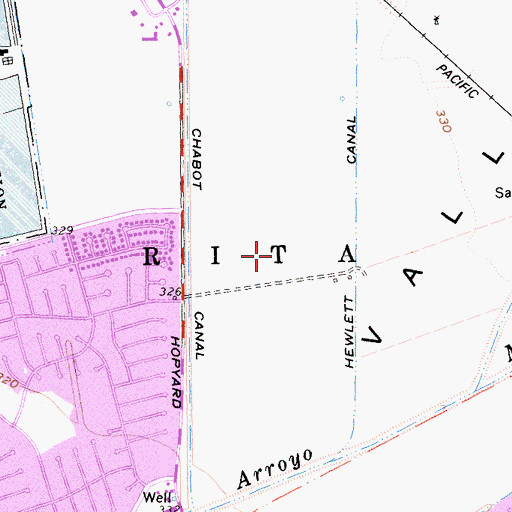 Topographic Map of Carden West School, CA
