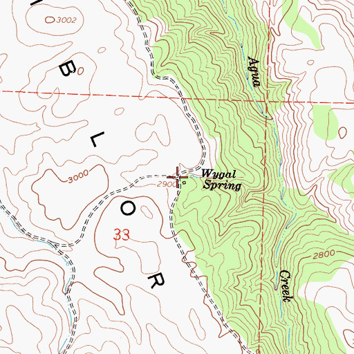 Topographic Map of Wygal Spring, CA