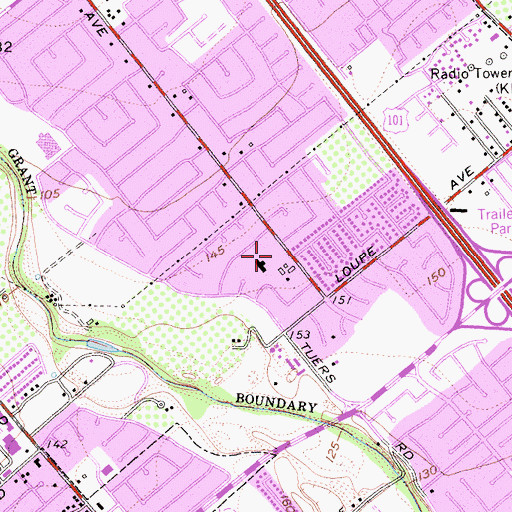 Topographic Map of Tower Academy, CA