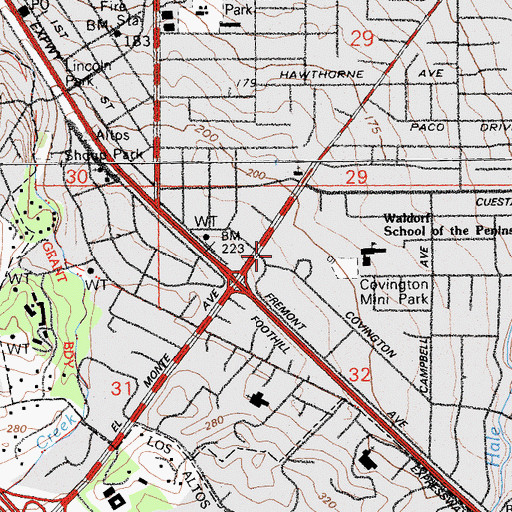 Topographic Map of Morgan Center, CA