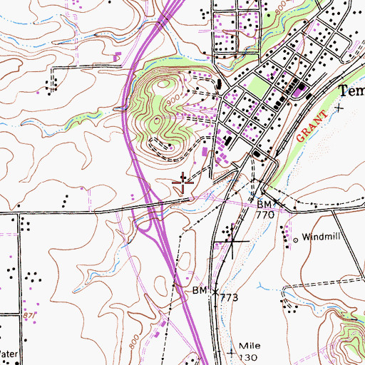 Topographic Map of Eagle Canyon High School, CA
